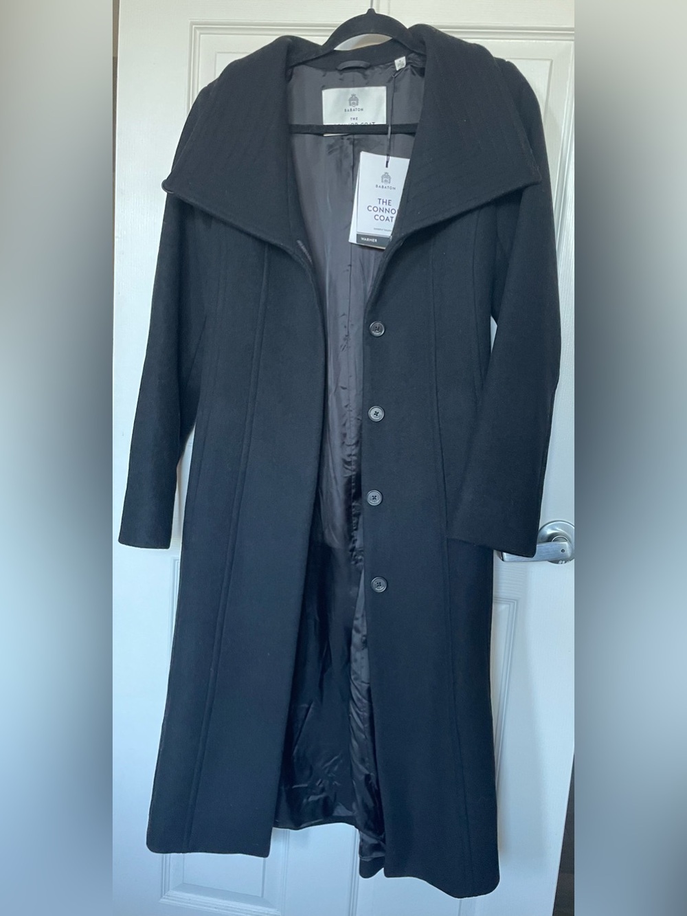 Aritzia The Connor Coat Long (Black)